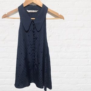 Zara Navy Blue Buttons top